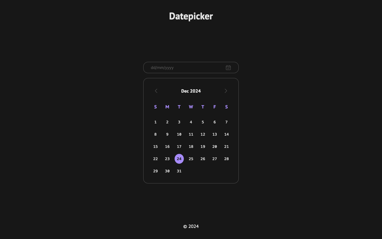 Datepicker UI