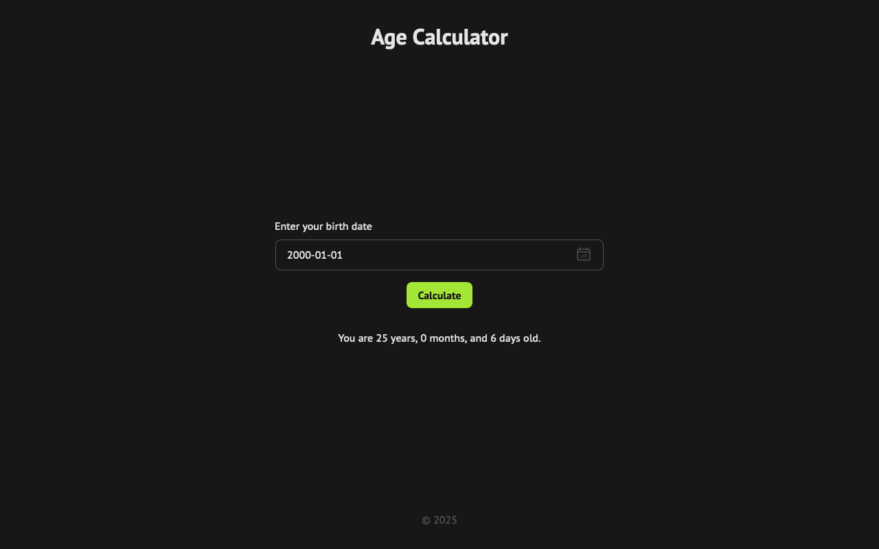 Age Calculator